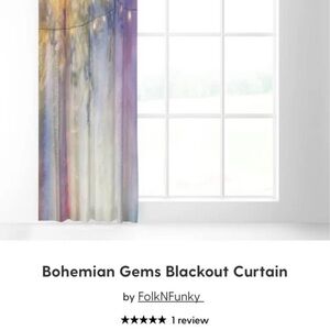 Society6 Bohemian Gems Blackout Curtain - Multicolor